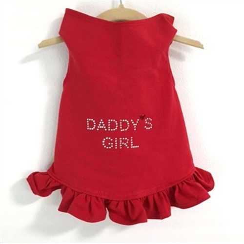 Daddys Girl Dog Dress  - Many Colors wooflink, susan lanci, dog clothes, small dog clothes, urban pup, pooch outfitters, dogo, hip doggie, doggie design, small dog dress, pet clotes, dog boutique. pet boutique, bloomingtails dog boutique, dog raincoat, dog rain coat, pet raincoat, dog shampoo, pet shampoo, dog bathrobe, pet bathrobe, dog carrier, small dog carrier, doggie couture, pet couture, dog football, dog toys, pet toys, dog clothes sale, pet clothes sale, shop local, pet store, dog store, dog chews, pet chews, worthy dog, dog bandana, pet bandana, dog halloween, pet halloween, dog holiday, pet holiday, dog teepee, custom dog clothes, pet pjs, dog pjs, pet pajamas, dog pajamas,dog sweater, pet sweater, dog hat, fabdog, fab dog, dog puffer coat, dog winter jacket, dog col
