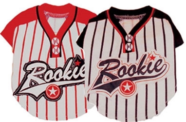 Dog Baseball Rookie Shirt dog bowls,susan lanci, puppia,wooflink, luxury dog boutique,tonimari,pet clothes, dog clothes, puppy clothes, pet store, dog store, puppy boutique store, dog boutique, pet boutique, puppy boutique, Bloomingtails, dog, small dog clothes, large dog clothes, large dog costumes, small dog costumes, pet stuff, Halloween dog, puppy Halloween, pet Halloween, clothes, dog puppy Halloween, dog sale, pet sale, puppy sale, pet dog tank, pet tank, pet shirt, dog shirt, puppy shirt,puppy tank, I see spot, dog collars, dog leads, pet collar, pet lead,puppy collar, puppy lead, dog toys, pet toys, puppy toy, dog beds, pet beds, puppy bed,  beds,dog mat, pet mat, puppy mat, fab dog pet sweater, dog sweater, dog winter, pet winter,dog raincoat, pet raincoat,