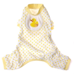 Ducky Dog  Pajamas wooflink, susan lanci, dog clothes, small dog clothes, urban pup, pooch outfitters, dogo, hip doggie, doggie design, small dog dress, pet clotes, dog boutique. pet boutique, bloomingtails dog boutique, dog raincoat, dog rain coat, pet raincoat, dog shampoo, pet shampoo, dog bathrobe, pet bathrobe, dog carrier, small dog carrier, doggie couture, pet couture, dog football, dog toys, pet toys, dog clothes sale, pet clothes sale, shop local, pet store, dog store, dog chews, pet chews, worthy dog, dog bandana, pet bandana, dog halloween, pet halloween, dog holiday, pet holiday, dog teepee, custom dog clothes, pet pjs, dog pjs, pet pajamas, dog pajamas,dog sweater, pet sweater, dog hat, fabdog, fab dog, dog puffer coat, dog winter jacket, dog col