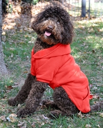 Flex-Fit Dog Hoodie - Red Roxy & Lulu, wooflink, susan lanci, dog clothes, small dog clothes, urban pup, pooch outfitters, dogo, hip doggie, doggie design, small dog dress, pet clotes, dog boutique. pet boutique, bloomingtails dog boutique, dog raincoat, dog rain coat, pet raincoat, dog shampoo, pet shampoo, dog bathrobe, pet bathrobe, dog carrier, small dog carrier, doggie couture, pet couture, dog football, dog toys, pet toys, dog clothes sale, pet clothes sale, shop local, pet store, dog store, dog chews, pet chews, worthy dog, dog bandana, pet bandana, dog halloween, pet halloween, dog holiday, pet holiday, dog teepee, custom dog clothes, pet pjs, dog pjs, pet pajamas, dog pajamas,dog sweater, pet sweater, dog hat, fabdog, fab dog, dog puffer coat, dog winter ja