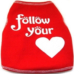 Follow Your Heart Dog Tank Shirt  dog bowls,susan lanci, puppia,wooflink, luxury dog boutique,tonimari,pet clothes, dog clothes, puppy clothes, pet store, dog store, puppy boutique store, dog boutique, pet boutique, puppy boutique, Bloomingtails, dog, small dog clothes, large dog clothes, large dog costumes, small dog costumes, pet stuff, Halloween dog, puppy Halloween, pet Halloween, clothes, dog puppy Halloween, dog sale, pet sale, puppy sale, pet dog tank, pet tank, pet shirt, dog shirt, puppy shirt,puppy tank, I see spot, dog collars, dog leads, pet collar, pet lead,puppy collar, puppy lead, dog toys, pet toys, puppy toy, dog beds, pet beds, puppy bed,  beds,dog mat, pet mat, puppy mat, fab dog pet sweater, dog sweater, dog winter, pet winter,dog raincoat, pet raincoat