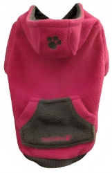 Foular Fleece Dog Hoodie in Fuchsia wooflink, susan lanci, dog clothes, small dog clothes, urban pup, pooch outfitters, dogo, hip doggie, doggie design, small dog dress, pet clotes, dog boutique. pet boutique, bloomingtails dog boutique, dog raincoat, dog rain coat, pet raincoat, dog shampoo, pet shampoo, dog bathrobe, pet bathrobe, dog carrier, small dog carrier, doggie couture, pet couture, dog football, dog toys, pet toys, dog clothes sale, pet clothes sale, shop local, pet store, dog store, dog chews, pet chews, worthy dog, dog bandana, pet bandana, dog halloween, pet halloween, dog holiday, pet holiday, dog teepee, custom dog clothes, pet pjs, dog pjs, pet pajamas, dog pajamas,dog sweater, pet sweater, dog hat, fabdog, fab dog, dog puffer coat, dog winter jacket, dog col