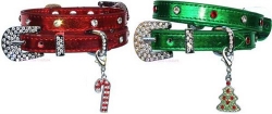 Foxy Metallic Candy Cane Crystal Charm Dog Collar  wooflink, susan lanci, dog clothes, small dog clothes, urban pup, pooch outfitters, dogo, hip doggie, doggie design, small dog dress, pet clotes, dog boutique. pet boutique, bloomingtails dog boutique, dog raincoat, dog rain coat, pet raincoat, dog shampoo, pet shampoo, dog bathrobe, pet bathrobe, dog carrier, small dog carrier, doggie couture, pet couture, dog football, dog toys, pet toys, dog clothes sale, pet clothes sale, shop local, pet store, dog store, dog chews, pet chews, worthy dog, dog bandana, pet bandana, dog halloween, pet halloween, dog holiday, pet holiday, dog teepee, custom dog clothes, pet pjs, dog pjs, pet pajamas, dog pajamas,dog sweater, pet sweater, dog hat, fabdog, fab dog, dog puffer coat, dog winter jacket, dog col