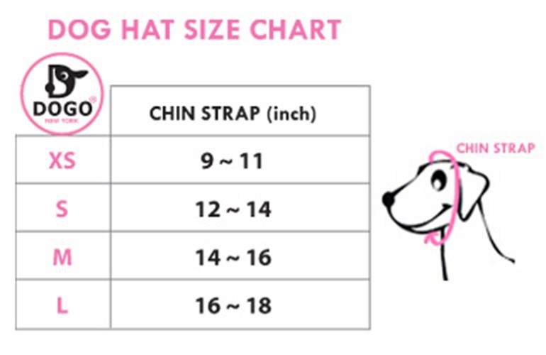 Dog Hat Size Chart
