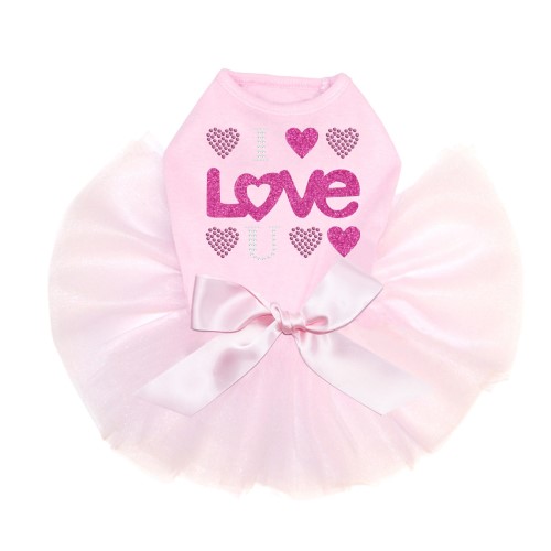 Glitter I Love You Tutu Dress in Many Colors  wooflink, susan lanci, dog clothes, small dog clothes, urban pup, pooch outfitters, dogo, hip doggie, doggie design, small dog dress, pet clotes, dog boutique. pet boutique, bloomingtails dog boutique, dog raincoat, dog rain coat, pet raincoat, dog shampoo, pet shampoo, dog bathrobe, pet bathrobe, dog carrier, small dog carrier, doggie couture, pet couture, dog football, dog toys, pet toys, dog clothes sale, pet clothes sale, shop local, pet store, dog store, dog chews, pet chews, worthy dog, dog bandana, pet bandana, dog halloween, pet halloween, dog holiday, pet holiday, dog teepee, custom dog clothes, pet pjs, dog pjs, pet pajamas, dog pajamas,dog sweater, pet sweater, dog hat, fabdog, fab dog, dog puffer coat, dog winter jacket, dog col