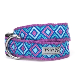 Graphic Diamond Purple Collar & Lead Collection        wooflink, susan lanci, dog clothes, small dog clothes, urban pup, pooch outfitters, dogo, hip doggie, doggie design, small dog dress, pet clotes, dog boutique. pet boutique, bloomingtails dog boutique, dog raincoat, dog rain coat, pet raincoat, dog shampoo, pet shampoo, dog bathrobe, pet bathrobe, dog carrier, small dog carrier, doggie couture, pet couture, dog football, dog toys, pet toys, dog clothes sale, pet clothes sale, shop local, pet store, dog store, dog chews, pet chews, worthy dog, dog bandana, pet bandana, dog halloween, pet halloween, dog holiday, pet holiday, dog teepee, custom dog clothes, pet pjs, dog pjs, pet pajamas, dog pajamas,dog sweater, pet sweater, dog hat, fabdog, fab dog, dog puffer coat, dog winter jacket, dog col