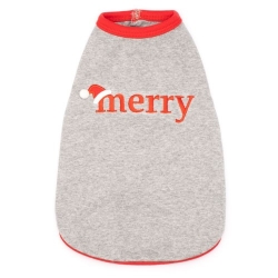 Gray Merry Dog Tee    wooflink, susan lanci, dog clothes, small dog clothes, urban pup, pooch outfitters, dogo, hip doggie, doggie design, small dog dress, pet clotes, dog boutique. pet boutique, bloomingtails dog boutique, dog raincoat, dog rain coat, pet raincoat, dog shampoo, pet shampoo, dog bathrobe, pet bathrobe, dog carrier, small dog carrier, doggie couture, pet couture, dog football, dog toys, pet toys, dog clothes sale, pet clothes sale, shop local, pet store, dog store, dog chews, pet chews, worthy dog, dog bandana, pet bandana, dog halloween, pet halloween, dog holiday, pet holiday, dog teepee, custom dog clothes, pet pjs, dog pjs, pet pajamas, dog pajamas,dog sweater, pet sweater, dog hat, fabdog, fab dog, dog puffer coat, dog winter jacket, dog col