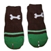 Green & Brown Dog Bone Socks - dsd-bone-socksM-L61