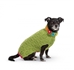 Green Floral Basketweave Hand Knit Dog Sweater   - up-greenfloral-sweaterX-4B1