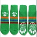 Green & White Paw Print Dog Socks - dsd-pawprint-greenM-ZDP