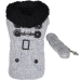 Grey Herringbone Classic Dog Coat    - dd-gray-coat