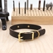 Handmade Classic Leather Dog Collar-Black - mg-classicblack
