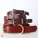 Handmade Classic Leather Dog Collar-Brown - mg-classicbrown
