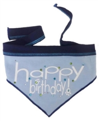 Happy Birthday Scarf for Boys   dog bowls,susan lanci, puppia,wooflink, luxury dog boutique,tonimari,pet clothes, dog clothes, puppy clothes, pet store, dog store, puppy boutique store, dog boutique, pet boutique, puppy boutique, Bloomingtails, dog, small dog clothes, large dog clothes, large dog costumes, small dog costumes, pet stuff, Halloween dog, puppy Halloween, pet Halloween, clothes, dog puppy Halloween, dog sale, pet sale, puppy sale, pet dog tank, pet tank, pet shirt, dog shirt, puppy shirt,puppy tank, I see spot, dog collars, dog leads, pet collar, pet lead,puppy collar, puppy lead, dog toys, pet toys, puppy toy, dog beds, pet beds, puppy bed,  beds,dog mat, pet mat, puppy mat, fab dog pet sweater, dog sweater, dog winter, pet winter,dog raincoat, pet raincoat