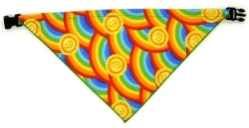 Bandana Dog Collars - Happy Rainbow kosher, hanukkah, toy, jewish, toy, puppy bed,  beds,dog mat, pet mat, puppy mat, fab dog pet sweater, dog swepet clothes, dog clothes, puppy clothes, pet store, dog store, puppy boutique store, dog boutique, pet boutique, puppy boutique, Bloomingtails, dog, small dog clothes, large dog clothes, large dog costumes, small dog costumes, pet stuff, Halloween dog, puppy Halloween, pet Halloween, clothes, dog puppy Halloween, dog sale, pet sale, puppy sale, pet dog tank, pet tank, pet shirt, dog shirt, puppy shirt,puppy tank, I see spot, dog collars, dog leads, pet collar, pet lead,puppy collar, puppy lead, dog toys, pet toys, puppy toy, dog beds, pet beds, puppy bed,  beds,dog mat, pet mat, puppy mat, fab dog pet sweater, dog sweater, dog winte