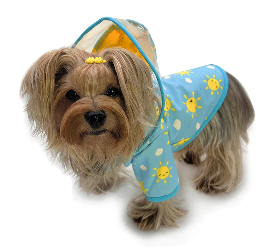 Happy Sunshine Raincoat with Fleece Lining & Detachable Hood dog rain coat, pet rain coat, pet poncho, dog poncho, klippo pet, pet rain, dog rain,abstract dress, abstract hearts dog dress, dog hearts, hearts, hearts pet dress, dress,dog dress, wooflink, wooflink dress, new, sale, dog dress new, someone special dress, pet dress, pet clothes, dg clothes, small dog clothing, small dog dress, designer dog, designer dog dress, wooflink designer, holiday, holidays, dog holiday, dog clothing, dog valentines day, pet valentines day, valentines day