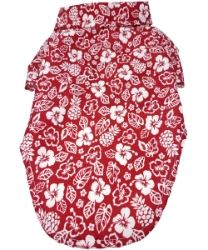 Hawaiian Camp Dog Shirt - Aloha Red wooflink, susan lanci, dog clothes, small dog clothes, urban pup, pooch outfitters, dogo, hip doggie, doggie design, small dog dress, pet clotes, dog boutique. pet boutique, bloomingtails dog boutique, dog raincoat, dog rain coat, pet raincoat, dog shampoo, pet shampoo, dog bathrobe, pet bathrobe, dog carrier, small dog carrier, doggie couture, pet couture, dog football, dog toys, pet toys, dog clothes sale, pet clothes sale, shop local, pet store, dog store, dog chews, pet chews, worthy dog, dog bandana, pet bandana, dog halloween, pet halloween, dog holiday, pet holiday, dog teepee, custom dog clothes, pet pjs, dog pjs, pet pajamas, dog pajamas,dog sweater, pet sweater, dog hat, fabdog, fab dog, dog puffer coat, dog winter jacket, dog col