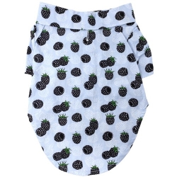 Hawaiian Camp Dog Shirt - Blackberries wooflink, susan lanci, dog clothes, small dog clothes, urban pup, pooch outfitters, dogo, hip doggie, doggie design, small dog dress, pet clotes, dog boutique. pet boutique, bloomingtails dog boutique, dog raincoat, dog rain coat, pet raincoat, dog shampoo, pet shampoo, dog bathrobe, pet bathrobe, dog carrier, small dog carrier, doggie couture, pet couture, dog football, dog toys, pet toys, dog clothes sale, pet clothes sale, shop local, pet store, dog store, dog chews, pet chews, worthy dog, dog bandana, pet bandana, dog halloween, pet halloween, dog holiday, pet holiday, dog teepee, custom dog clothes, pet pjs, dog pjs, pet pajamas, dog pajamas,dog sweater, pet sweater, dog hat, fabdog, fab dog, dog puffer coat, dog winter jacket, dog col