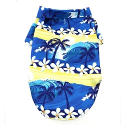 Hawaiian Camp Dog Shirt - Catching Waves wooflink, susan lanci, dog clothes, small dog clothes, urban pup, pooch outfitters, dogo, hip doggie, doggie design, small dog dress, pet clotes, dog boutique. pet boutique, bloomingtails dog boutique, dog raincoat, dog rain coat, pet raincoat, dog shampoo, pet shampoo, dog bathrobe, pet bathrobe, dog carrier, small dog carrier, doggie couture, pet couture, dog football, dog toys, pet toys, dog clothes sale, pet clothes sale, shop local, pet store, dog store, dog chews, pet chews, worthy dog, dog bandana, pet bandana, dog halloween, pet halloween, dog holiday, pet holiday, dog teepee, custom dog clothes, pet pjs, dog pjs, pet pajamas, dog pajamas,dog sweater, pet sweater, dog hat, fabdog, fab dog, dog puffer coat, dog winter jacket, dog col