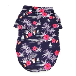 Hawaiian Camp Dog Shirt - Moonlight Sails wooflink, susan lanci, dog clothes, small dog clothes, urban pup, pooch outfitters, dogo, hip doggie, doggie design, small dog dress, pet clotes, dog boutique. pet boutique, bloomingtails dog boutique, dog raincoat, dog rain coat, pet raincoat, dog shampoo, pet shampoo, dog bathrobe, pet bathrobe, dog carrier, small dog carrier, doggie couture, pet couture, dog football, dog toys, pet toys, dog clothes sale, pet clothes sale, shop local, pet store, dog store, dog chews, pet chews, worthy dog, dog bandana, pet bandana, dog halloween, pet halloween, dog holiday, pet holiday, dog teepee, custom dog clothes, pet pjs, dog pjs, pet pajamas, dog pajamas,dog sweater, pet sweater, dog hat, fabdog, fab dog, dog puffer coat, dog winter jacket, dog col