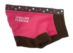 Highline Fleece Coat PINK and BROWN with Polka Dots Roxy & Lulu, wooflink, susan lanci, dog clothes, small dog clothes, urban pup, pooch outfitters, dogo, hip doggie, doggie design, small dog dress, pet clotes, dog boutique. pet boutique, bloomingtails dog boutique, dog raincoat, dog rain coat, pet raincoat, dog shampoo, pet shampoo, dog bathrobe, pet bathrobe, dog carrier, small dog carrier, doggie couture, pet couture, dog football, dog toys, pet toys, dog clothes sale, pet clothes sale, shop local, pet store, dog store, dog chews, pet chews, worthy dog, dog bandana, pet bandana, dog halloween, pet halloween, dog holiday, pet holiday, dog teepee, custom dog clothes, pet pjs, dog pjs, pet pajamas, dog pajamas,dog sweater, pet sweater, dog hat, fabdog, fab dog, dog puffer coat, dog winter ja