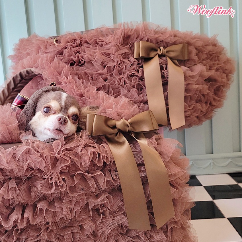 Hug Me Dog Bag in Tulle by Wooflink black - Bloomingtails Dog Boutique