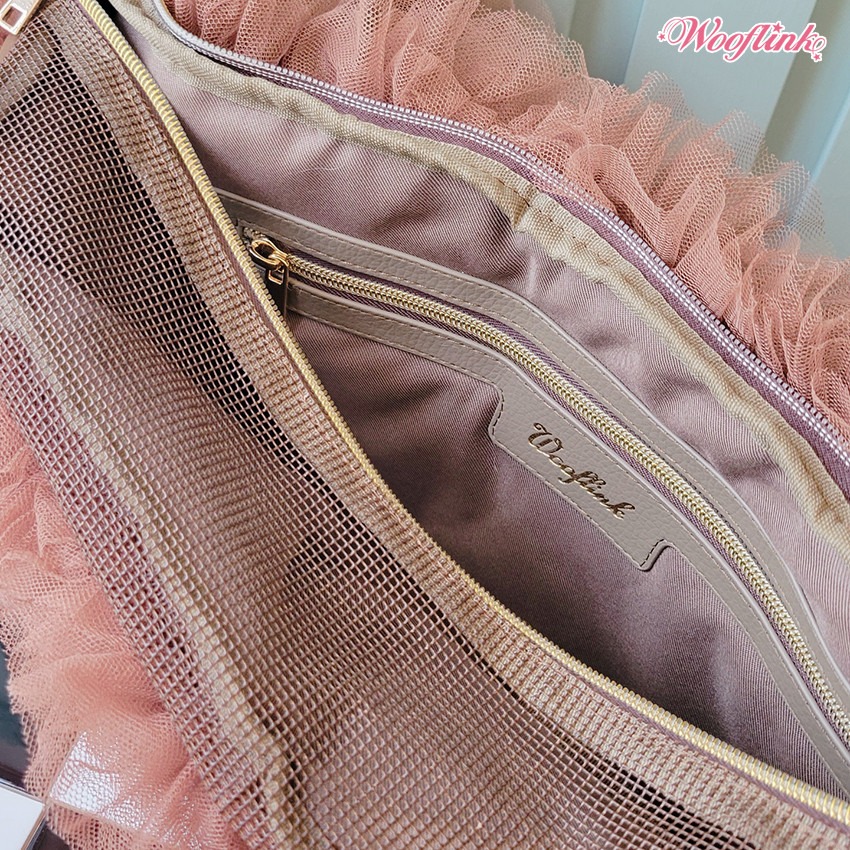 Hug Me Dog Bag in Tulle by Wooflink black - Bloomingtails Dog Boutique