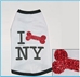 I Bone New York Long Sleeved Dog Tee Shirt - rufluv-bone-nyX-PS8