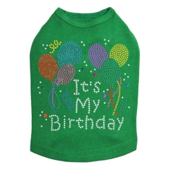 Its My Birthday Dog Tank- Many Colors  dog bowls,susan lanci, puppia,wooflink, luxury dog boutique,tonimari,pet clothes, dog clothes, puppy clothes, pet store, dog store, puppy boutique store, dog boutique, pet boutique, puppy boutique, Bloomingtails, dog, small dog clothes, large dog clothes, large dog costumes, small dog costumes, pet stuff, Halloween dog, puppy Halloween, pet Halloween, clothes, dog puppy Halloween, dog sale, pet sale, puppy sale, pet dog tank, pet tank, pet shirt, dog shirt, puppy shirt,puppy tank, I see spot, dog collars, dog leads, pet collar, pet lead,puppy collar, puppy lead, dog toys, pet toys, puppy toy, dog beds, pet beds, puppy bed,  beds,dog mat, pet mat, puppy mat, fab dog pet sweater, dog sweater, dog winter, pet winter,dog raincoat, pet raincoat,
