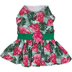 Juicy Watermelon Dog Dress with Matching Leash    wooflink, susan lanci, dog clothes, small dog clothes, urban pup, pooch outfitters, dogo, hip doggie, doggie design, small dog dress, pet clotes, dog boutique. pet boutique, bloomingtails dog boutique, dog raincoat, dog rain coat, pet raincoat, dog shampoo, pet shampoo, dog bathrobe, pet bathrobe, dog carrier, small dog carrier, doggie couture, pet couture, dog football, dog toys, pet toys, dog clothes sale, pet clothes sale, shop local, pet store, dog store, dog chews, pet chews, worthy dog, dog bandana, pet bandana, dog halloween, pet halloween, dog holiday, pet holiday, dog teepee, custom dog clothes, pet pjs, dog pjs, pet pajamas, dog pajamas,dog sweater, pet sweater, dog hat, fabdog, fab dog, dog puffer coat, dog winter jacket, dog col