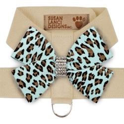 Jungle Print Nouveau Bow Tinkie Harness in Lots of Colors by Susan Lanci wooflink, susan lanci, dog clothes, small dog clothes, urban pup, pooch outfitters, dogo, hip doggie, doggie design, small dog dress, pet clotes, dog boutique. pet boutique, bloomingtails dog boutique, dog raincoat, dog rain coat, pet raincoat, dog shampoo, pet shampoo, dog bathrobe, pet bathrobe, dog carrier, small dog carrier, doggie couture, pet couture, dog football, dog toys, pet toys, dog clothes sale, pet clothes sale, shop local, pet store, dog store, dog chews, pet chews, worthy dog, dog bandana, pet bandana, dog halloween, pet halloween, dog holiday, pet holiday, dog teepee, custom dog clothes, pet pjs, dog pjs, pet pajamas, dog pajamas,dog sweater, pet sweater, dog hat, fabdog, fab dog, dog puffer coat, dog winter jacket, dog col