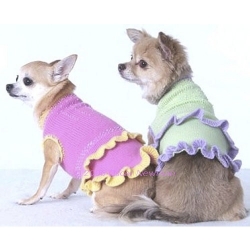 Knitted Ruffle Sweater Dress wooflink, susan lanci, dog clothes, small dog clothes, urban pup, pooch outfitters, dogo, hip doggie, doggie design, small dog dress, pet clotes, dog boutique. pet boutique, bloomingtails dog boutique, dog raincoat, dog rain coat, pet raincoat, dog shampoo, pet shampoo, dog bathrobe, pet bathrobe, dog carrier, small dog carrier, doggie couture, pet couture, dog football, dog toys, pet toys, dog clothes sale, pet clothes sale, shop local, pet store, dog store, dog chews, pet chews, worthy dog, dog bandana, pet bandana, dog halloween, pet halloween, dog holiday, pet holiday, dog teepee, custom dog clothes, pet pjs, dog pjs, pet pajamas, dog pajamas,dog sweater, pet sweater, dog hat, fabdog, fab dog, dog puffer coat, dog winter jacket, dog col