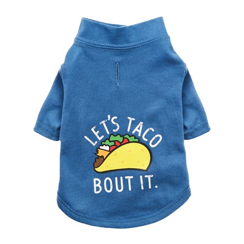 Lets Taco Bout It - Dog T-Shirt wooflink, susan lanci, dog clothes, small dog clothes, urban pup, pooch outfitters, dogo, hip doggie, doggie design, small dog dress, pet clotes, dog boutique. pet boutique, bloomingtails dog boutique, dog raincoat, dog rain coat, pet raincoat, dog shampoo, pet shampoo, dog bathrobe, pet bathrobe, dog carrier, small dog carrier, doggie couture, pet couture, dog football, dog toys, pet toys, dog clothes sale, pet clothes sale, shop local, pet store, dog store, dog chews, pet chews, worthy dog, dog bandana, pet bandana, dog halloween, pet halloween, dog holiday, pet holiday, dog teepee, custom dog clothes, pet pjs, dog pjs, pet pajamas, dog pajamas,dog sweater, pet sweater, dog hat, fabdog, fab dog, dog puffer coat, dog winter jacket, dog col
