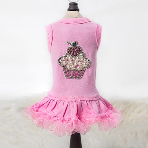Lil Miss Cupcake Dress in Pink Roxy & Lulu, wooflink, susan lanci, dog clothes, small dog clothes, urban pup, pooch outfitters, dogo, hip doggie, doggie design, small dog dress, pet clotes, dog boutique. pet boutique, bloomingtails dog boutique, dog raincoat, dog rain coat, pet raincoat, dog shampoo, pet shampoo, dog bathrobe, pet bathrobe, dog carrier, small dog carrier, doggie couture, pet couture, dog football, dog toys, pet toys, dog clothes sale, pet clothes sale, shop local, pet store, dog store, dog chews, pet chews, worthy dog, dog bandana, pet bandana, dog halloween, pet halloween, dog holiday, pet holiday, dog teepee, custom dog clothes, pet pjs, dog pjs, pet pajamas, dog pajamas,dog sweater, pet sweater, dog hat, fabdog, fab dog, dog puffer coat, dog winter ja