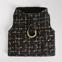 Limited Edition Chanel Tweed Harness in Black dog harness, pet harness, dog, pet, dog boutique, pet boutique, sale dogs, pet sale, dog store, pet store, doggie couture, bloomingtails dog boutique, new dog designs, new pet design, chanel harness, chanel pet harness, chanel dog harness, dog spring designs, harness sale, harness clearance, hello doggie