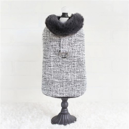 Limited Edition Zha Zha Coat in Alloy zha zha coat, zha zha pet coat, zha zha dog coat, dog coat, pet coat, dog winter coat, pet winter coat, fashion coat, dog tweed, dig handmade, pet tweed, small dog coat, small pet coat,dog harness, pet harness, dog, pet, dog boutique, pet boutique, sale dogs, pet sale, dog store, pet store, doggie couture, bloomingtails dog boutique, new dog designs, new pet design, chanel harness, chanel pet harness, chanel dog harness, dog spring designs, harness sale, harness clearance, hello doggie