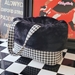 Luxe Bag in Houndstooth with Removable Fur by Wooflink - wf-luxwithfur