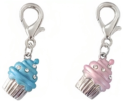 Luxe Cupcake D-Ring Charm - Blue Only wooflink, susan lanci, dog clothes, small dog clothes, urban pup, pooch outfitters, dogo, hip doggie, doggie design, small dog dress, pet clotes, dog boutique. pet boutique, bloomingtails dog boutique, dog raincoat, dog rain coat, pet raincoat, dog shampoo, pet shampoo, dog bathrobe, pet bathrobe, dog carrier, small dog carrier, doggie couture, pet couture, dog football, dog toys, pet toys, dog clothes sale, pet clothes sale, shop local, pet store, dog store, dog chews, pet chews, worthy dog, dog bandana, pet bandana, dog halloween, pet halloween, dog holiday, pet holiday, dog teepee, custom dog clothes, pet pjs, dog pjs, pet pajamas, dog pajamas,dog sweater, pet sweater, dog hat, fabdog, fab dog, dog puffer coat, dog winter jacket, dog col