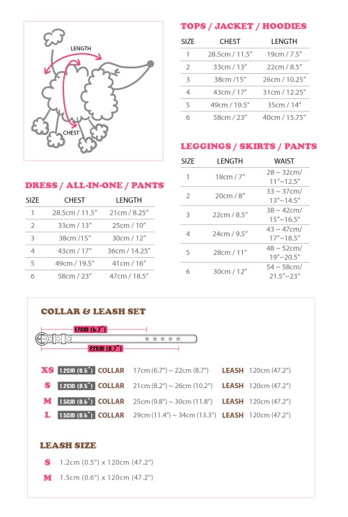 Wish Size Chart