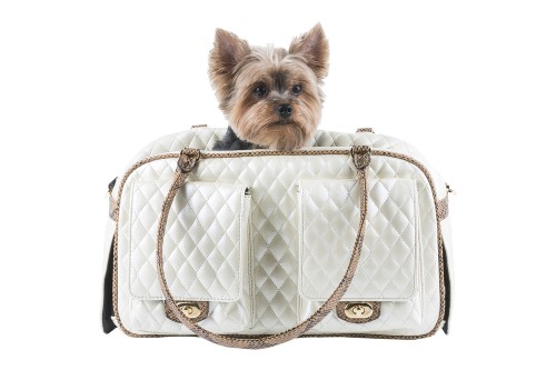 Marlee Carrier in Ivory Quilted wooflink, susan lanci, dog clothes, small dog clothes, urban pup, pooch outfitters, dogo, hip doggie, doggie design, small dog dress, pet clotes, dog boutique. pet boutique, bloomingtails dog boutique, dog raincoat, dog rain coat, pet raincoat, dog shampoo, pet shampoo, dog bathrobe, pet bathrobe, dog carrier, small dog carrier, doggie couture, pet couture, dog football, dog toys, pet toys, dog clothes sale, pet clothes sale, shop local, pet store, dog store, dog chews, pet chews, worthy dog, dog bandana, pet bandana, dog halloween, pet halloween, dog holiday, pet holiday, dog teepee, custom dog clothes, pet pjs, dog pjs, pet pajamas, dog pajamas,dog sweater, pet sweater, dog hat, fabdog, fab dog, dog puffer coat, dog winter jacket, dog col