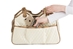 Metro Couture Carrier in Quilted Ivory with Tassle - pet-metroivoryquilt