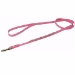 Mini Beads Collar & Lead - Dark Pink & Rose Quartz - dsh-darkpinkrose