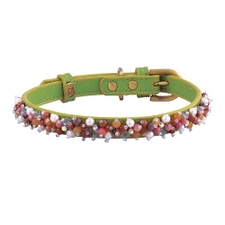 Mini Beads Collar & Lead - Green Rhodonite & Aventurine wooflink, susan lanci, dog clothes, small dog clothes, urban pup, pooch outfitters, dogo, hip doggie, doggie design, small dog dress, pet clotes, dog boutique. pet boutique, bloomingtails dog boutique, dog raincoat, dog rain coat, pet raincoat, dog shampoo, pet shampoo, dog bathrobe, pet bathrobe, dog carrier, small dog carrier, doggie couture, pet couture, dog football, dog toys, pet toys, dog clothes sale, pet clothes sale, shop local, pet store, dog store, dog chews, pet chews, worthy dog, dog bandana, pet bandana, dog halloween, pet halloween, dog holiday, pet holiday, dog teepee, custom dog clothes, pet pjs, dog pjs, pet pajamas, dog pajamas,dog sweater, pet sweater, dog hat, fabdog, fab dog, dog puffer coat, dog winter jacket, dog col