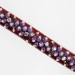 Mini Beads Collar & Lead - Red Rose Quartz  - dsh-redrosequartz