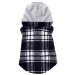 NEW Weekender Dog Sweatshirt - Black and White Plaid - dd-black weekender