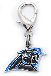 NFL Dog Charm - Carolina Panthers Roxy & Lulu, wooflink, susan lanci, dog clothes, small dog clothes, urban pup, pooch outfitters, dogo, hip doggie, doggie design, small dog dress, pet clotes, dog boutique. pet boutique, bloomingtails dog boutique, dog raincoat, dog rain coat, pet raincoat, dog shampoo, pet shampoo, dog bathrobe, pet bathrobe, dog carrier, small dog carrier, doggie couture, pet couture, dog football, dog toys, pet toys, dog clothes sale, pet clothes sale, shop local, pet store, dog store, dog chews, pet chews, worthy dog, dog bandana, pet bandana, dog halloween, pet halloween, dog holiday, pet holiday, dog teepee, custom dog clothes, pet pjs, dog pjs, pet pajamas, dog pajamas,dog sweater, pet sweater, dog hat, fabdog, fab dog, dog puffer coat, dog winter ja