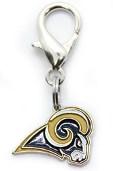 NFL Dog Charm - Los Angeles Rams Roxy & Lulu, wooflink, susan lanci, dog clothes, small dog clothes, urban pup, pooch outfitters, dogo, hip doggie, doggie design, small dog dress, pet clotes, dog boutique. pet boutique, bloomingtails dog boutique, dog raincoat, dog rain coat, pet raincoat, dog shampoo, pet shampoo, dog bathrobe, pet bathrobe, dog carrier, small dog carrier, doggie couture, pet couture, dog football, dog toys, pet toys, dog clothes sale, pet clothes sale, shop local, pet store, dog store, dog chews, pet chews, worthy dog, dog bandana, pet bandana, dog halloween, pet halloween, dog holiday, pet holiday, dog teepee, custom dog clothes, pet pjs, dog pjs, pet pajamas, dog pajamas,dog sweater, pet sweater, dog hat, fabdog, fab dog, dog puffer coat, dog winter ja