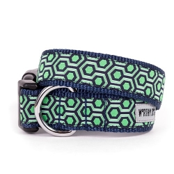 Navy & Green Hexagon Collar & Lead Collection          wooflink, susan lanci, dog clothes, small dog clothes, urban pup, pooch outfitters, dogo, hip doggie, doggie design, small dog dress, pet clotes, dog boutique. pet boutique, bloomingtails dog boutique, dog raincoat, dog rain coat, pet raincoat, dog shampoo, pet shampoo, dog bathrobe, pet bathrobe, dog carrier, small dog carrier, doggie couture, pet couture, dog football, dog toys, pet toys, dog clothes sale, pet clothes sale, shop local, pet store, dog store, dog chews, pet chews, worthy dog, dog bandana, pet bandana, dog halloween, pet halloween, dog holiday, pet holiday, dog teepee, custom dog clothes, pet pjs, dog pjs, pet pajamas, dog pajamas,dog sweater, pet sweater, dog hat, fabdog, fab dog, dog puffer coat, dog winter jacket, dog col