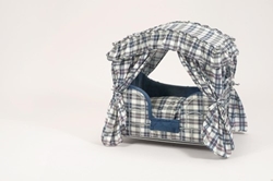Navy Plaid Dog Canopy Bed  Roxy & Lulu, wooflink, susan lanci, dog clothes, small dog clothes, urban pup, pooch outfitters, dogo, hip doggie, doggie design, small dog dress, pet clotes, dog boutique. pet boutique, bloomingtails dog boutique, dog raincoat, dog rain coat, pet raincoat, dog shampoo, pet shampoo, dog bathrobe, pet bathrobe, dog carrier, small dog carrier, doggie couture, pet couture, dog football, dog toys, pet toys, dog clothes sale, pet clothes sale, shop local, pet store, dog store, dog chews, pet chews, worthy dog, dog bandana, pet bandana, dog halloween, pet halloween, dog holiday, pet holiday, dog teepee, custom dog clothes, pet pjs, dog pjs, pet pajamas, dog pajamas,dog sweater, pet sweater, dog hat, fabdog, fab dog, dog puffer coat, dog winter ja