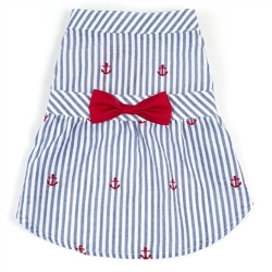Navy Stripe Anchor Dog Dress   pet clothes, dog clothes, puppy clothes, pet store, dog store, puppy boutique store, dog boutique, pet boutique, puppy boutique, Bloomingtails, dog, small dog clothes, large dog clothes, large dog costumes, small dog costumes, pet stuff, Halloween dog, puppy Halloween, pet Halloween, clothes, dog puppy Halloween, dog sale, pet sale, puppy sale, pet dog tank, pet tank, pet shirt, dog shirt, puppy shirt,puppy tank, I see spot, dog collars, dog leads, pet collar, pet lead,puppy collar, puppy lead, dog toys, pet toys, puppy toy, dog beds, pet beds, puppy bed,  beds,dog mat, pet mat, puppy mat, fab dog pet sweater, dog sweater, dog winter, pet winter,dog raincoat, pet raincoat, dog harness, puppy harness, pet harness, dog collar, dog lead, pet l